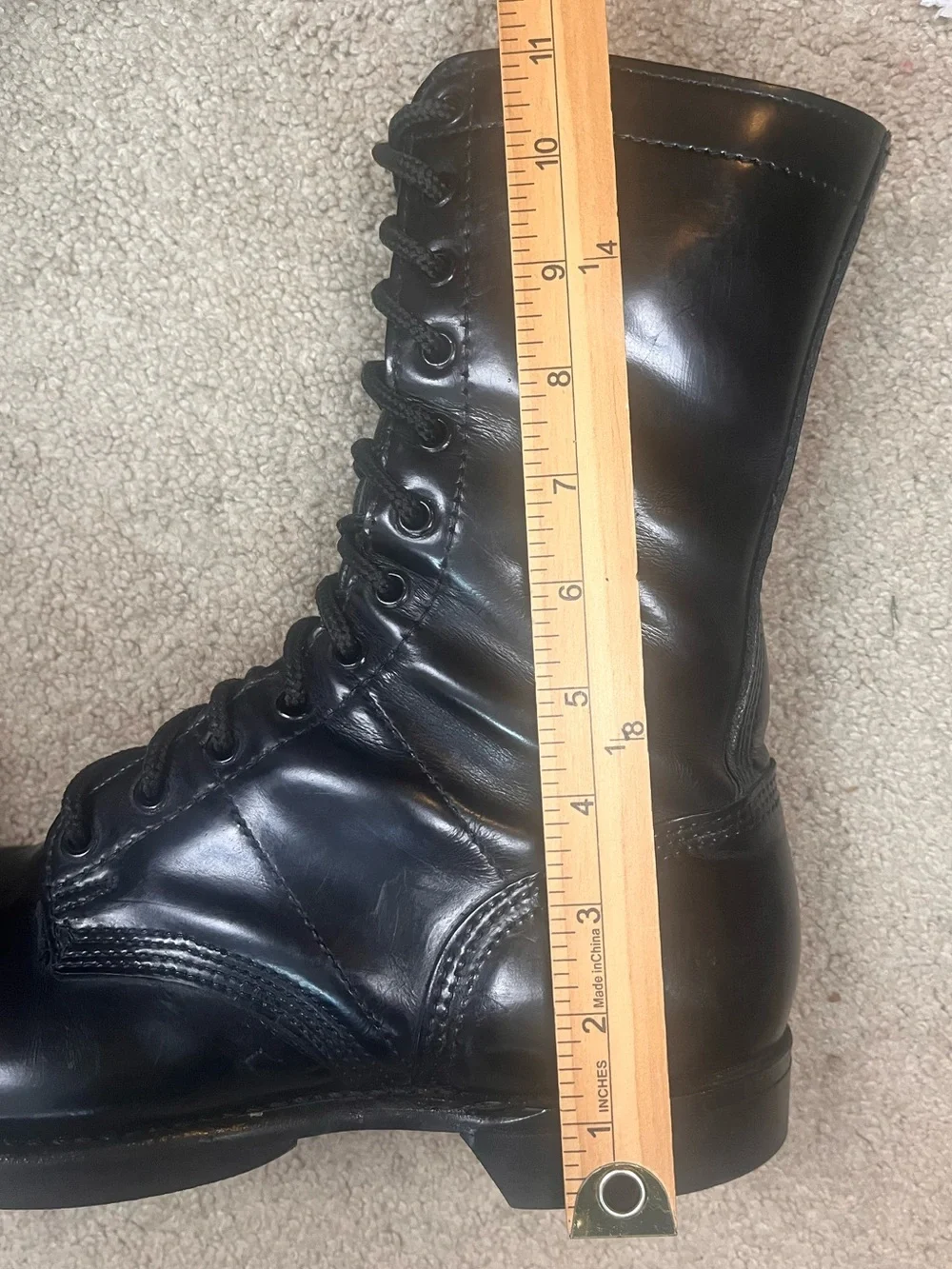 Vintage Corcoran Leather Jump Boots #1500 Mens 10.5 Black Military Paratrooper